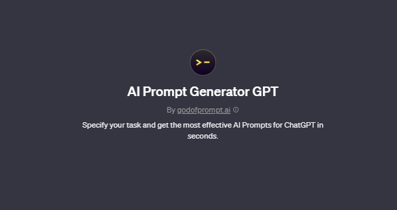 AI Prompt Generator GPT chatgpt screenshot