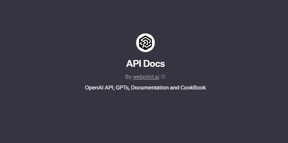 API Docs chatgpt screenshot, best gpts for coding