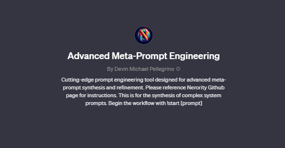 Advanced Meta-Prompt Engineering chatgpt screenshot