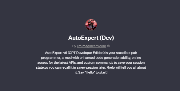 AutoExpert (Dev), best gpts for coding