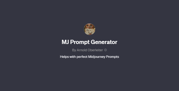 MJ Prompt Generator chatgpt screenshot