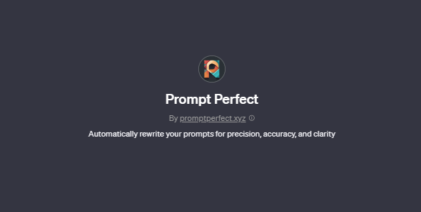 Prompt Perfect chatgpt screenshot