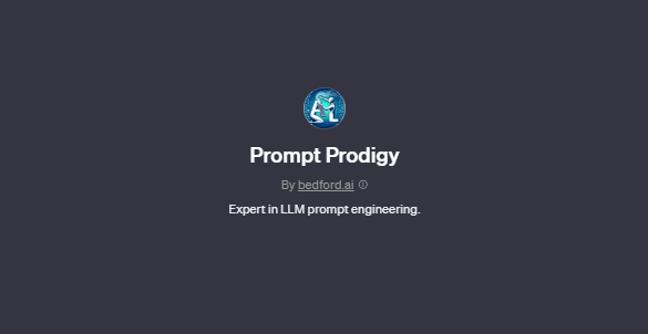 Prompt Prodigy chatgpt screenshot