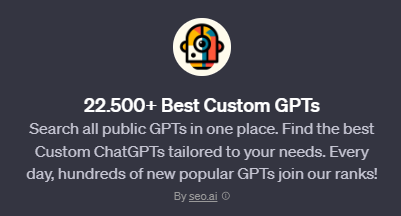 22.500+ Best Custom GPTs, Gpts for productivity