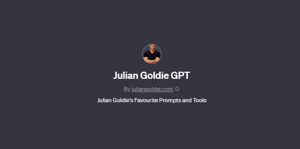 Julian Goldie GPT chatgpt screenshot, Best Custom GPTS for SEO