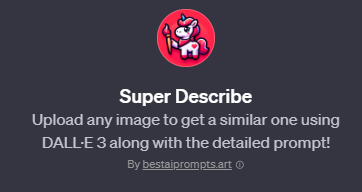 Super Describe, Gpts for Image Generation