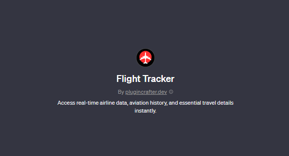 Flight Tracker, Custom GPTS for Travel