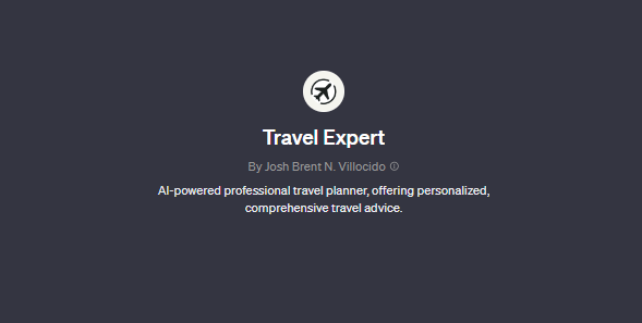 Travel Expert, Custom GPTS for Travel
