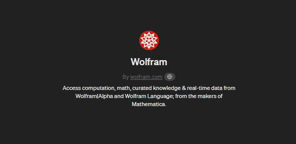 Wolfram, Custom GPTs for Academic Research